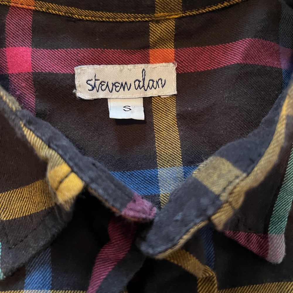 Steven Alan Plaid Top - image 3